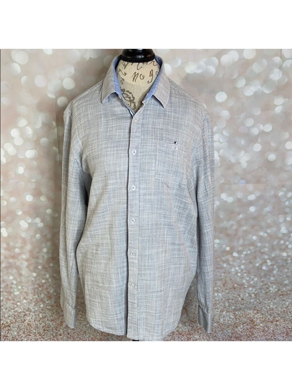 REPORT COLLECTION 𝅺Report Collection Textured Cotton Sport Shirt